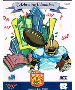 1998 Gator Bowl Game Program North Carolina Tar Heels Virginia Tech Hokies - $123.14