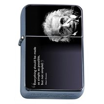 Einstein Simple Flip Top Oil Lighter Em1 Smoking Cigarette Silver Case Included - £7.03 GBP