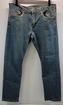 L26) Levi's 511 Men Zip Pocket Blue Denim Wash Jeans 34 x 30 - $19.79