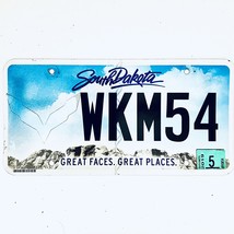 2019 United States South Dakota Great Faces Passenger License Plate WKM54 - £14.78 GBP