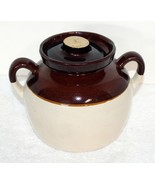 Antique RRP Co. Roseville Ohio Stoneware 2 Handled Covered Bean Pot Croc... - $2,834.23 MXN