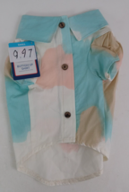 NWT Top Paw Tie Dye Button Up Collared Dress Shirt for Dogs Size S - $6.92