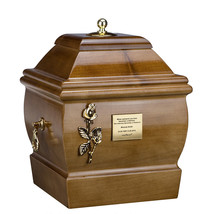 Cremation URN for Adult made from solid wood Funeral ashes Casket Memori... - $165.71+