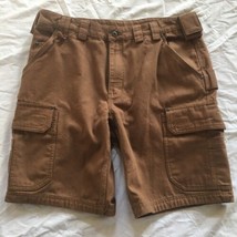 Duluth Trading Company Mens 38 Tan/Brown Canvas Cargo Shorts 10” Inseam - £20.89 GBP