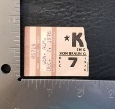 Kiss / Dr. Hook - Vintage Dec. 7, 1976 Huntsville, Alabama Concert Ticket Stub - $92.00