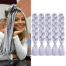 Doren Jumbo Braids Synthetic Hair Extensions 5pcs, A40 Grey - £18.33 GBP