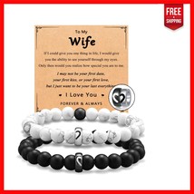 Elegant Couple Bracelets – Black Agate and White Howlite for Any Occasion - $29.09