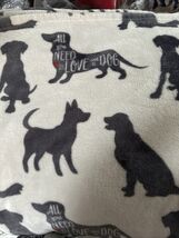 Milo &amp; Friends Ultra Soft Queen Blanket “ALL YOU NEED IS LOVE &amp; A DOG” EUC - $44.27
