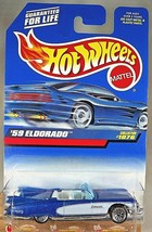 1999 Hot Wheels Mainline/Collector #1076 &#39;59 ELDORADO Blue w/Chrome Lace Wheel - £5.74 GBP
