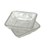 Vintage Set of 2 Clear Cut Glass Berry Bowls Mid Century Grape Vine Pattern - $184.53 MXN