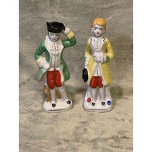 Vintage Japanese Made Handpainted Porcelain Colonial Figures w/ 24K Gold... - £16.77 GBP