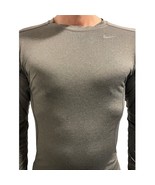 Nike Pro Combat Dri-Fit Mens Training Shirt Fitted Long Sleeve Size S Gray - $19.56 CAD