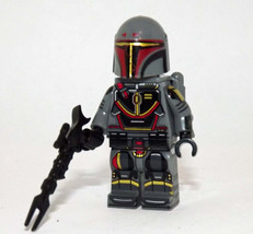Building Block Mandalorian Grey Star Wars Minifigure Custom - £4.71 GBP