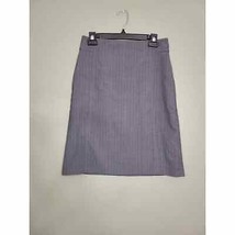Women&#39;s Banana Republic Gray Pinstriped Pencil Stretch Skirt with liner ... - $18.80