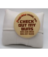 Vtg Pinback Button Advertising Pestritto Foods, Inc. Buns West Berlin NJ... - $278.23 MXN