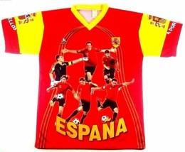 Spain Espana Soccer Team A Por Ellos Mens Sport Red/Yellow T-Shirt Podem... - £10.26 GBP