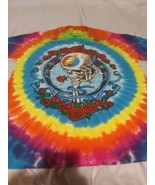 Grateful Dead Never Dead Skull Skeleton Roses Tie Dye Short Sleeve Liqui... - $18.69