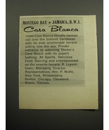 1957 Hotel Casa Blanca Advertisement - Montego Bay Jamaica, B.W.I. - £14.55 GBP