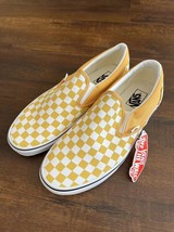 Vans classic slip on checkboard ochre men size 10.5 /women 12 - £42.86 GBP