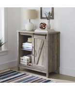 Accent Storage Cabinet Modern Farmhouse Living Room Furniture Rustic Gra... - £226.65 GBP