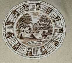 Myott Staffordshire England 1980 Zodiac God Bless House Calendar Plate - $16.99