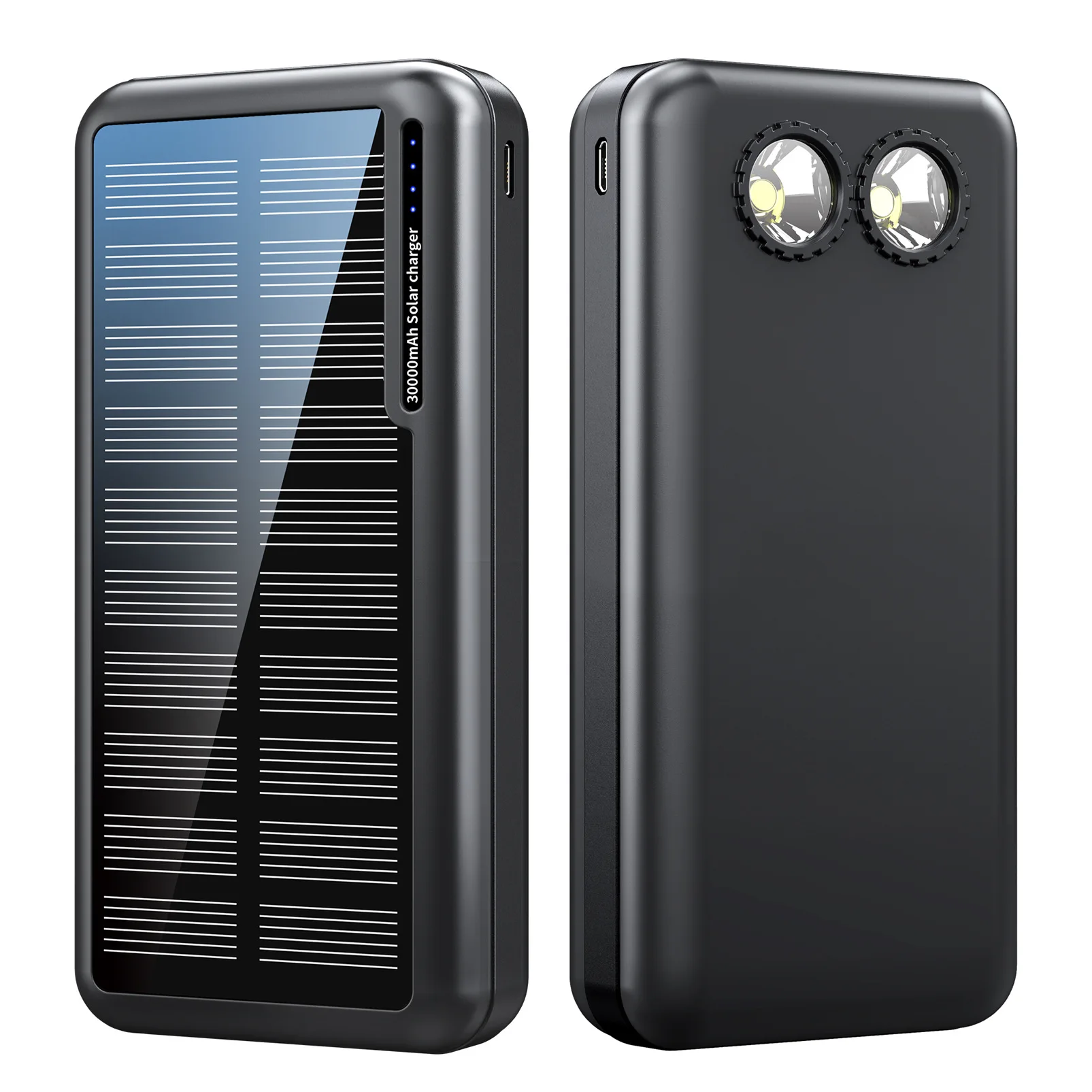 Solar 30000mAh Power Bank USB powerbank Waterproof Battery External Portable Cha - £150.16 GBP