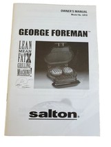 George Foreman Grill GR10 Owner&#39;s Manual Book Replacement Grilling Machine - $12.99