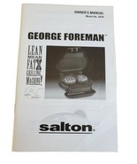 George Foreman Grill GR10 Owner&#39;s Manual Book Replacement Grilling Machine - $12.99
