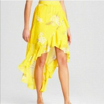 NWOT a new day yellow floral high low maxi skirt - £13.24 GBP