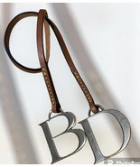 gold  metal  Dooney &amp; Bourke   Leather Key Fob new Tag  monogram D&amp;B Acc... - £33.46 GBP