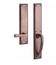 New Oil Rubbed Bronze Aurick Solid Brass Entrance Door Set - Lever Handl... - $99.95