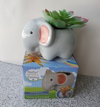 Emmy Elephant Planter - Ceramic Animal Pot for Succulents 4"