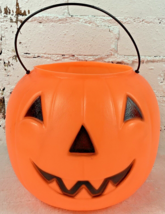 General Foam Plastics Pumpkin Jack O Lantern 7&quot; Bucket Trick or Treat Halloween - £15.91 GBP