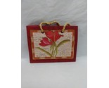 Target 2008 Red Flower Gift Bag 4.5&quot; X 6&quot; - £18.59 GBP