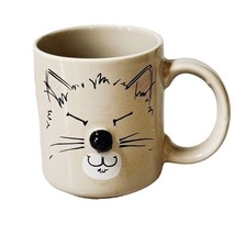 Mount Clemens Pottery Ming Yi Gray Cat With 3D Nose Coffee Mug 10 Oz. - £9.19 GBP
