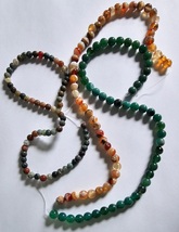 Lot of 3 Strand Assorted Agate Beads - 13 Inch Strands - £10.35 GBP