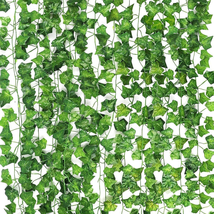 Fake Ivy Leaves Artificial Garland Greenery Hanging Plant Vine 14 Pack 98 Feet f - £16.87 GBP