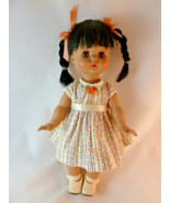 VTG ELIZABETH Brown Eyes &amp; Skin Black Hair DOLL Open Close Eyes 12&quot; tall... - $23.64 CAD