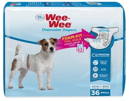 Four Paws Wee Wee Disposable Diapers Small - 36 count - £28.81 GBP