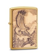Zippo Where Eagles Dare Emblem Brushed Brass Lighter - $65.63 CAD