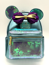 Disney Cruise Line DCL Ariel The Little Mermaid Loungefly Sequin Backpac... - $75.23