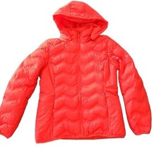 TIME and TRU™ ~ Red Nylon ~ Puffer Coat ~ MEDIUM(8-10) ~ Pockets ~ Hoode... - £29.89 GBP