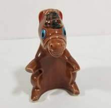 Horse Salt Shaker Replacement Vintage Ceramic Pepper Shaker Brown Huggin... - $5.94