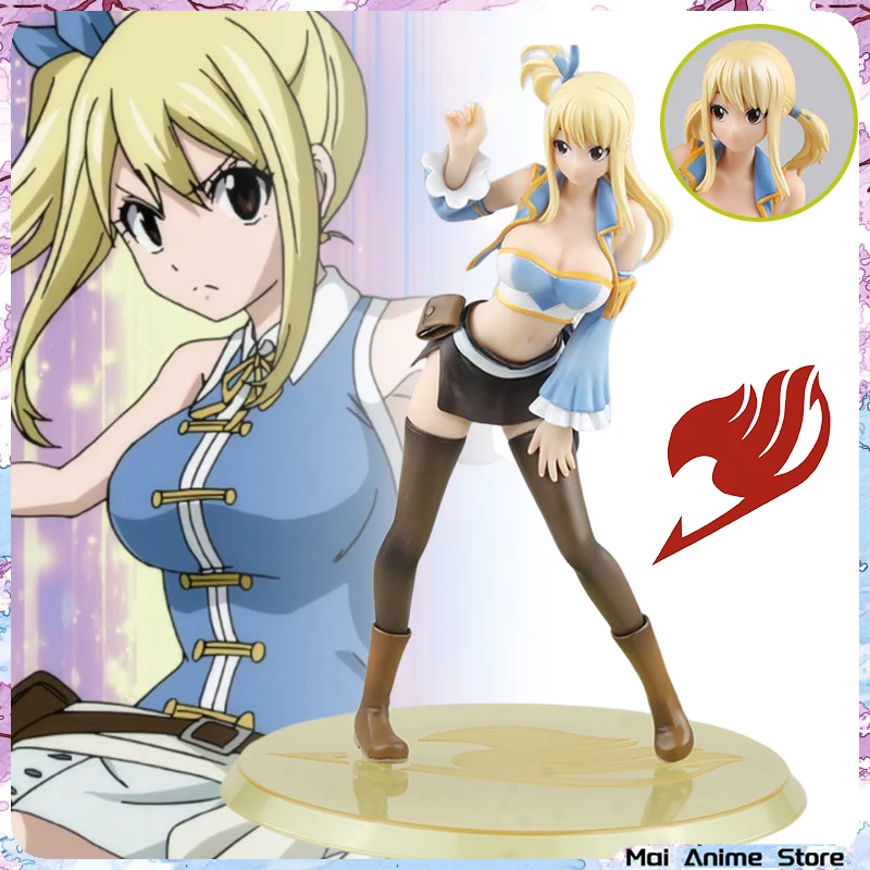 Fairy Tail Lucy Anime Figure Swimsuit Sexy Girl Action Figures Lucy Heartfilia - £22.62 GBP+