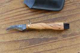 damascus custom made mushroom folding knife From The Eagle Collection A4740 - £31.60 GBP