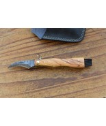 damascus custom made mushroom folding knife From The Eagle Collection A4740 - $39.59