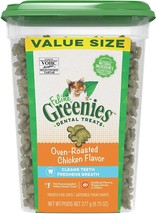 Greenies Feline Natural Dental Treats Oven Roasted Chicken Flavor - 9.75 oz - $25.20