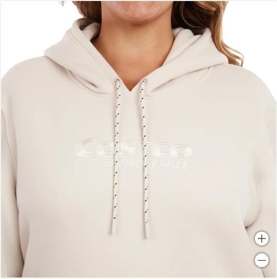 Costco Wholesale Mens Womens Hoodie Cream Unisex Kangaroo Pocket Heavyweight Item image 8