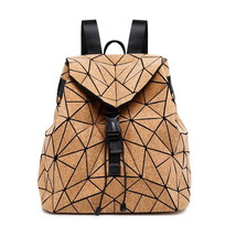 W638 KANDRA Geometric Cork Backpack Deformation Student School Bags For Teenage  - £39.86 GBP