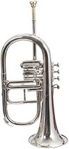 BRAND NEW SILVER Bb FLUGEL HORN WITH FREE HARD CASE+MOUTHPIECE - £191.20 GBP
